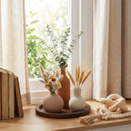 6 Pieces Ceramic Vase Set for Table Centerpieces, Natural - Image 4