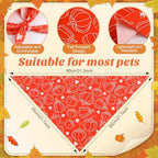 Chunful 60 Pcs Fall Bandanas Bulk for Large Dogs ​Thanksgiving Autumn - Image 3