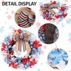 22inch 4th of July Wreath for Patrioticfor Memorial Day Front Door Decor - Image 3