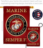 Marine Corps House Flag - 2 pcs Pack Armed Forces USMC Semper Fi United State American Military Veteran Retire Official - Decoration Banner Small Garden Yard Gift Double-Sided Made In USA 28 X 40 - Image 4