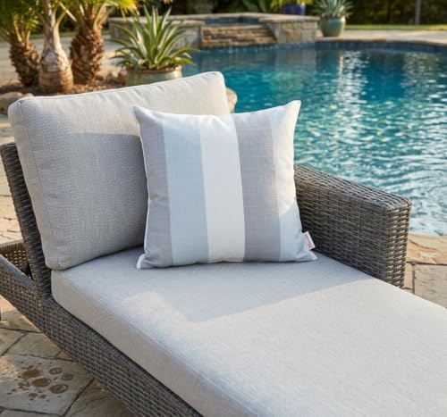 Outdoor/Indoor Sunbrella Throw Pillows Square Set of 2 Pieces 18 inch x 18 inch Direction Dew - Cover Only, Insert Not Included - Image 3