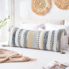 PANOD Boho Long Lumbar Throw Pillow Cover 14 x 36 Grey, Chenille Morocan Extra Long Pillow Case Cover, Decorative Long Pillow for Bed Couch Sofa Farmhouse - Image 6