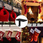 Christmas Stocking Holders for Mantle Set of 6, Stocking Hangers for Mantel Weighted, Heavy Duty, Flat, for Garland, Fireplace, Wall (Black) - Image 7