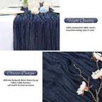 20 Pack Navy Blue Cheesecloth Table Runner 120 Inch 10FT Rustic Boho Gauze Cheese Cloth Table Runner for Wedding Party Baby Shower Thanksgiving Christmas Decoration - Image 6