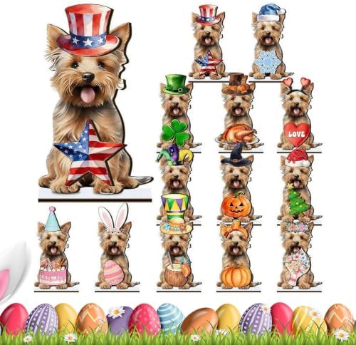 Magnetic Wood Animal Tabletop Decor Interchangeable Holiday (D) - Image 7
