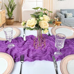 12 Pack 10Ft Purple Cheesecloth Table Runner 23 x 120 Inch - Image 4