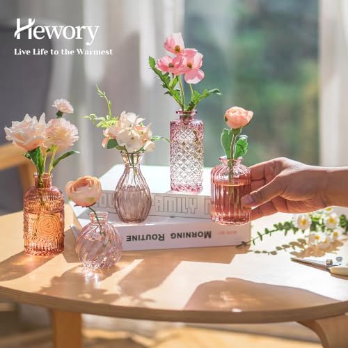 Hewory Small Bud Vases Bulk: 25Pcs Multi Pink Flower Vases for Centerpieces - Image 4