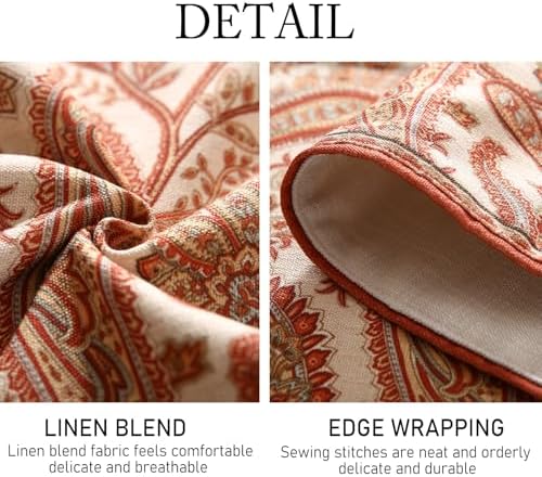 ISAENNE Designer French Linen Extra Long Table Runner,118"x12"-Chauffrey A - Image 5