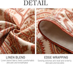 ISAENNE Designer French Linen Long Table Runner,102"x12"-Chauffrey A - Image 4