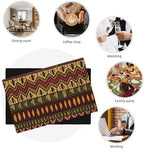 Set of 6 African Decorative Placemats 12x18 Inches, Geometric Abstract Vintage African Patterns, Washable, Wear Resistant, Heat Resistant - Image 6