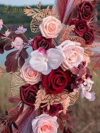 Lisuun Artificial Wedding Arch Flowers, 2 Large Floral Swags - Image 7