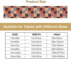 Boho Floral Patchwork Table Runner, Retro Rustic Flowers Country Garden Flowers Paisley Bohemian Farmhouse Blue Red Pattern for Home Kitchen Table Decor Dining Coffee Room Party Decor 13x120in - Image 2