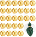 100 Pcs Napkin Rings Round Napkin Holder Rings for Cloth Table Decorations, Gold Decorative Dining Table Setting for Valentine's Day Wedding Anniversary Birthday Dinners Party by INTERWARM
