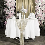Champagne Sequin Table Runner 12 Pack 12''x108 Glitter Table Runner - Image 4