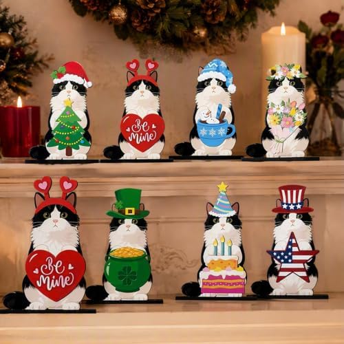 Holiday Wooden Animal Decor Magnetic Interchangeable Figurine (N) - Image 5