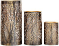 Deco 79 Metal Indoor Outdoor Candle Lantern 12", 9", 5"H, Brushed Bronze by Unknown