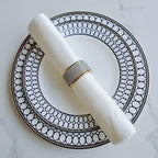 Gold Napkin Rings Set of 24, Silver Diamond Napkin Holder for Dining, Metal Napkin Ring Holders, Wedding,Modern Ring Holder Serviette Buckles,Party of Table Setting Home Decor - Image 7