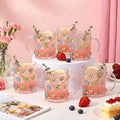 Maxcheck 6 Pack 12 oz Valentines Day Heart Glass Coffee Mugs with Handle by Maxcheck
