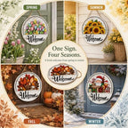 16Pcs Interchangeable Welcome Sign for Front Door, Magnetic Seasonal Decor (12pcs) - Image 4