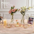 Hewory Hurricane Glass Candle Holders: 6 PCS Clear Hurricane Vase, 3 Sizes - Image 6