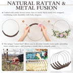 Temfmy 14 Inch Grapevine Wreath Frame, Metal Floral Hoop, 4 Pack - Image 4