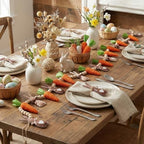 Marsui 2 Pas Easter Garland Felt Bunny Carrot 6 Ft Rabbit Wooden Beads Easter Banner Rustic Fireplace Garland Farmhouse Banner Mantel Decorations for Home Shelf Fireplace Wall Mantle Windows - Image 3