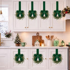 6 Pcs Christmas Green Wreaths Kitchen Cabinet Decorations - Image 5
