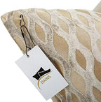 22x22 Beige Pillow Covers, Gold Cushion Throw Velvet Covers ,Velvet Beige Gold Square Modern Style for Living Room, Couch, Sofa, Bed, Chair, Cover Pillow Cover for Couch Bed and Chair (No Insert) - Image 2