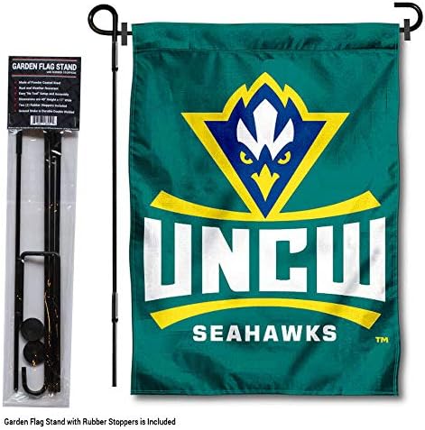North Carolina Wilmington Seahawks Garden Flag with Stand Holder - Image 2