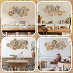 11 Pcs Boho Hanging Wall Basket Decor Handmade Woven Basket Wall Decorative Boho Wicker Baskets Placemats Round Farmhouse Bulrush Art for Rustic Home Decorations Christmas Gift(Cute) - Image 6