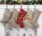 LUBOT Kilim Christmas Stockings Set of 5 Large Family Xmas Stocking 20" Handmade Boho Rustic Country Vintage Woven Stocking Fireplace Hanging Decor 5 Pack by LUBOT