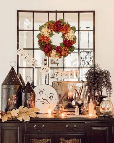 Fall Wreaths for Front Door 20 inch Autumn Wreath with Hydrangeas Berries - Image 6