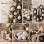 Yunlly 18 Pcs Neutral Sugar Christmas Ornaments Glitter Xmas Tree Decor - Image 6