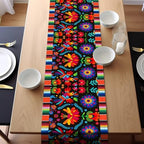 Lonfliness Linen Mexican Fiesta Table Runner 12 Pack 72×13in Long Day of The Dead Farmhouse Runner Dia De Los Muertos Runners Kitchen Dining Home Table Decoration Day of The Dead Decor and Supplies - Image 5
