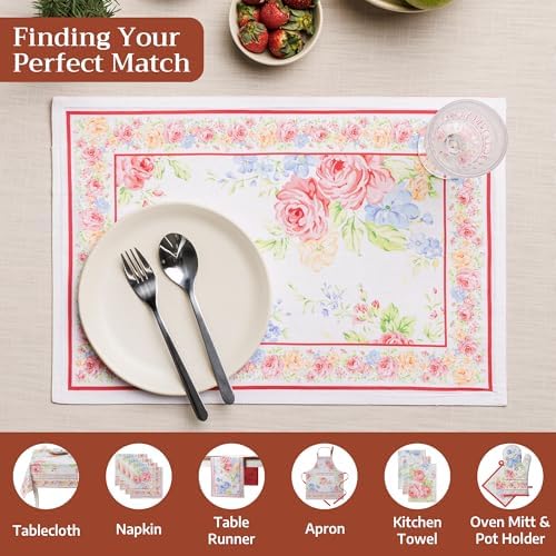 Maison d' Hermine Placemats Set of 4 Reusable 100% Cotton (13"x19") - Image 4
