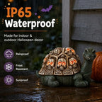 Nacome Solar Turtle Garden Statue - Skull Shell & Red Eyes, Halloween Decor - Image 5