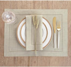 Solino Home 100% Pure Linen Napkins Natural Hemstitch, 20 x 20 in, Set of 6 - Image 2