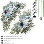 Artificial Wedding Arch Flowers Kit(Pack of 2) for Wedding Arch, Bridal Shower, Ceremony and Reception Backdrop Decoration (Blue Inspiration) - Image 2