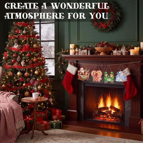 Cinnvoice Seasonal Diamond Art Hanging Kit,12 Pcs,Retro - Image 6
