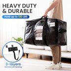 TAILI 4 Pack Black Extra Large Moving Bags,Storage Bag with Visible Window - Image 5