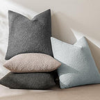 MIULEE 22x22 Decorative Euro Sham Boucle Couch Pillow Covers Dark Coffee - Image 4