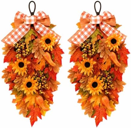 Fall Decor,Fall Wreaths for Front Door,Fall Pumpkin Wreath, Autumn Decor by CRCZK