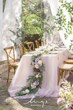 Ling's moment Purple Artificial Flower Garland Wedding Arch 6 FT - Image 3