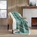 Eddie Bauer - Throw Blanket, Ultra-Soft Plush Bedding with Faux Shearling Reverse, Blanket for Couch & Bed (Alpine Fair Isle Green, 50" x 60") by Unknown