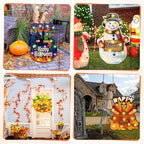 Reallnaive 12 Pcs Solar Seasonal LED Garden Flags 12 x 18 Inch Yard Flags 4th of July Summer Fall Halloween Thanksgiving Day Decorations Welcome Garden Flag Lawn Yard Outdoor Holiday Decoration - Image 6