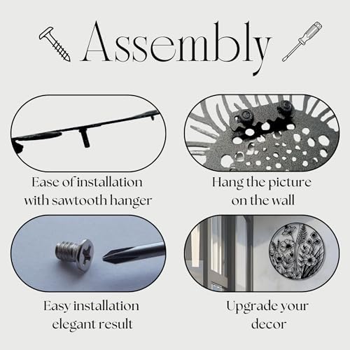 Metal Wall Decor | 35'' x 35'' x 0.05'' Flowers Themed Metal Wall Art | Handmade Indoor and Outdoor Wall Decorations - Image 6