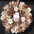 24 Inch Fall Wreath Magnolia Pinecones Farmhouse for Front Door by CIROASES