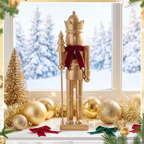 Blosssound 15" Gold Christmas Nutcracker Decor Neutral Figurine, King - Image 5