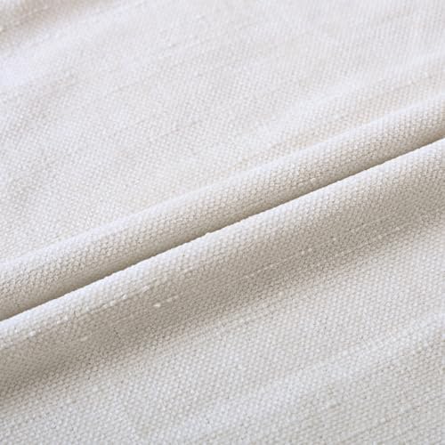 Set of 4 Soft Textured Decorative Throw Pillow Covers 20x20 Inch Cozy Farmhouse Cushion Cover Square Accent Pillow Cases for Bed Couch Sofa Living Room, Cream White - Image 5