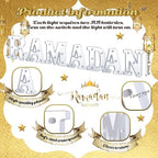 Honoson 7 Pcs Ramadan Eid Decoration Ramadan LED Lights Sign - Image 2
